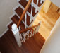 :: 6 :: Schody z drewna merbau, podstopnie i obrobka lakierowana na kolor bialy